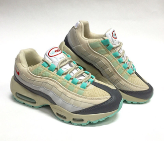 Nike Air Max 95 Серые с бирюзовым (36-40) Арт. 002F-A