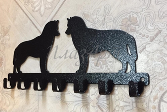 Вешалка настенная металлическая Хаски