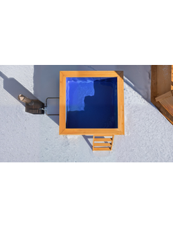 Банный чан квадратный на 4-х людей из лиственницы от Кристалл