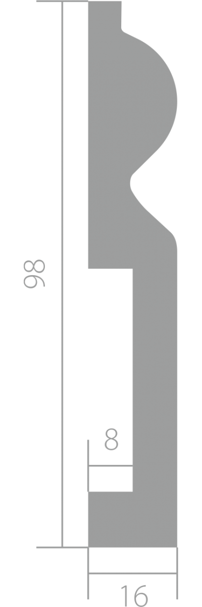 Плинтус Base 0018 - 98*16*2440мм