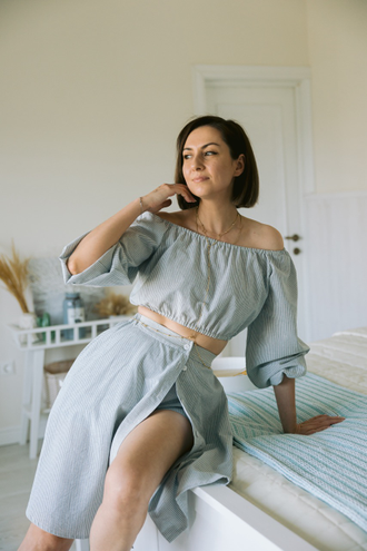 Товар Юбка А-силуэт в полоску