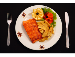 Семга на гриле