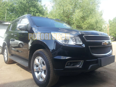 Защита радиатора Chevrolet Trailblazer 2013- (2 части) black