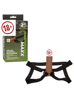 SE-1633-35-3 Фаллопротез Performance Maxx Life-Like Extension with Harness (17,75 х 5 см.)