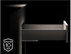 Ящик с тонкими боковинами и доводчиком H=171мм NL=450мм в цвете ГРАФИТ LineBox (12.0092) AQ *