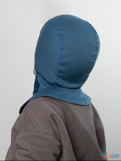 Шапка-шлем 24301-01 95%хлопок 5%лайкра, серо-голубой 44-46