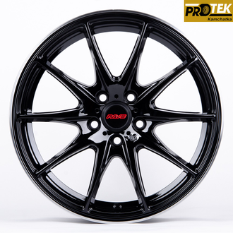 Комплект дисков R16 7,0J ET+38 5*100 RAYS 5203-SV262 Черный с полированным ободом (80757)