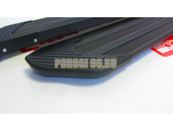 Пороги подножки "Luxe Black" 1700 мм для Mitsubishi OUTLANDER III 2012-