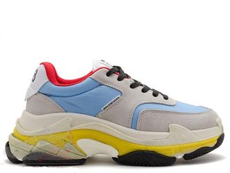 Кроссовки Balenciaga Triple S серые с голубым