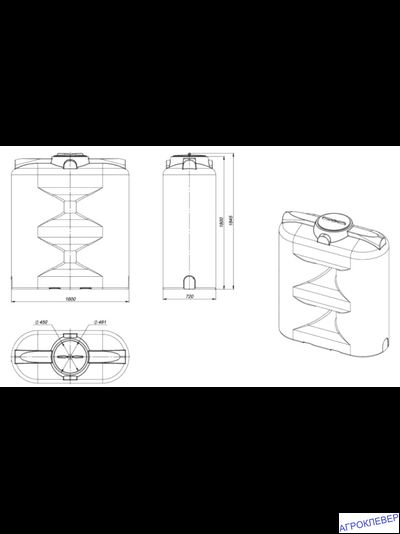 Емкость SL 1500 литров для воды