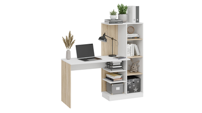 Стол компьютерный Бейсик Дуб Сонома/Белый