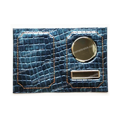 «КРОКОДИЛ» ОБЛОЖКА ДЛЯ АВТОДОКУМЕНТОВ В КОМПЛЕКТЕ С ЛИНЗАМИ. ЦВЕТ: СИНИЙ
