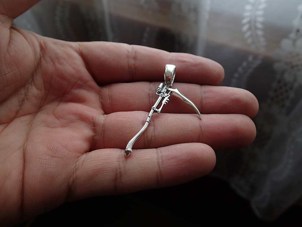 Купить кулон КОСА (ГВАРДИЯ СМЕРТИ) Death Guard ручной работы из серебра ...