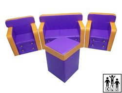 Детская игровая мебель "Комфорт" сиреневый / желтый