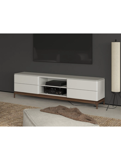 ТУМБА ПОД TV CALPE MDI.TV.CP.10 ОТДЕЛКА ШПОН ОРЕХА F (V36F), СВЕТЛО-СЕРЫЙ МАТОВЫЙ ЛАК RAL9002