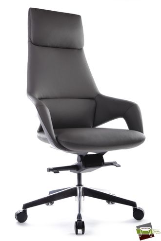 Кресло Aura FK005-A Антрацит (MB917) натуральная кожа 68*68*122-128