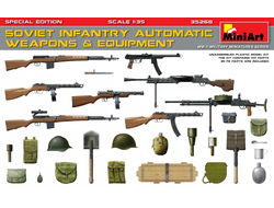 Сборная модель: (Miniart 35268) Советское пехотное автоматическое оружие и снаряжение. Специальное издание
