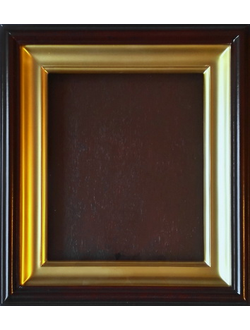 Киот деревянный с рамой "под золото" для иконы формата 17,5 х21см.