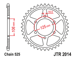 Звезда ведомая (50 зуб.) RK B5621-50 (Аналог: JTR2014.50) для мотоциклов Triumph