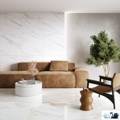 Керамогранит Italica Calacatta Clarity Gold 60х60 см белый полированный