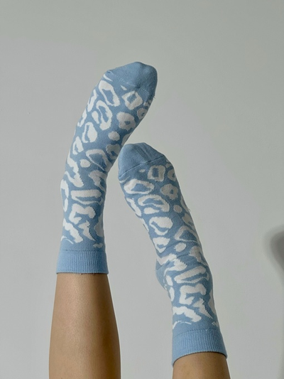 НОСКИ ПРИЯТНО "ГОЛУБОЙ ЛЕОПАРД"