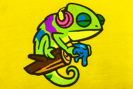 Вышивка кислотными флюоресцентными нитками