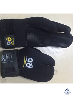 Рукавицы неопреновые 7мм AquaDiscovery 3х-палые "Fingers Velcro" р.M