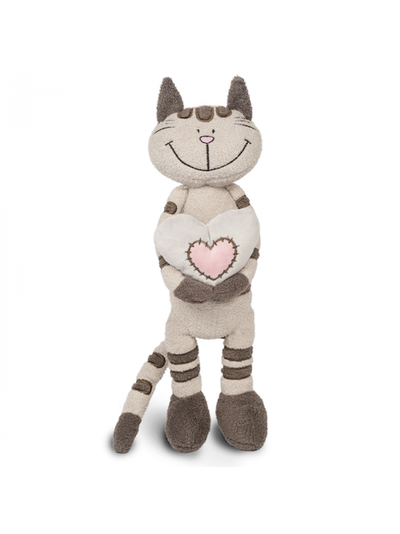 Мягкая игрушка: Кот полосатик с сердцем