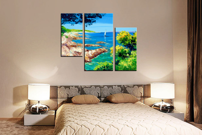 Модульная картина "Скалистый берег"