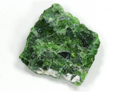 Хромдиопсид, необработанный "дикий" образец, Россия, Якутия (23*21*6 мм, 4,1 г) №28339