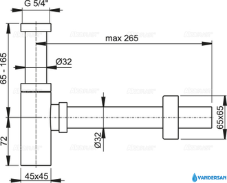 Сифон для раковины Alcaplast A401