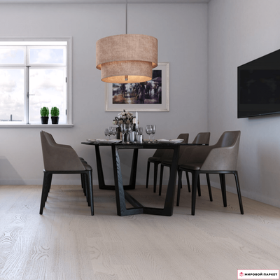 Паркетная доска PolarWood Classic Ясень Рикотта Белый купить в интернет-магазине mirovoy-parquet.ru