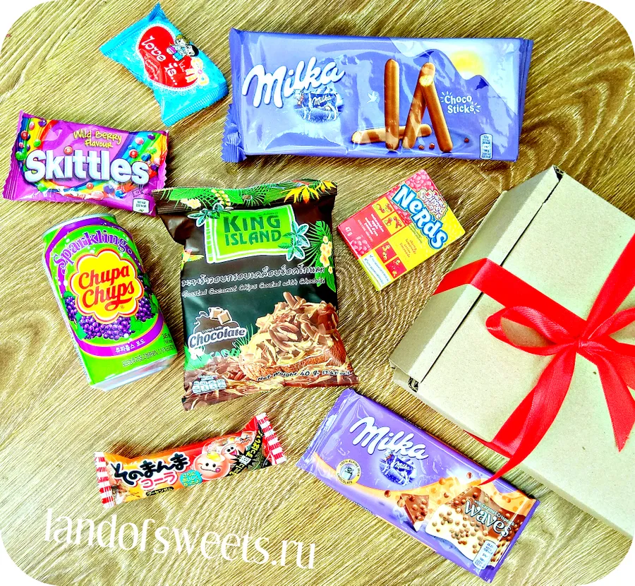 Пример состава одной из коробочек сладостей
