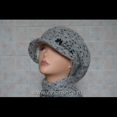 Зимняя кепка для женщин Италия Vizio 5520 серая