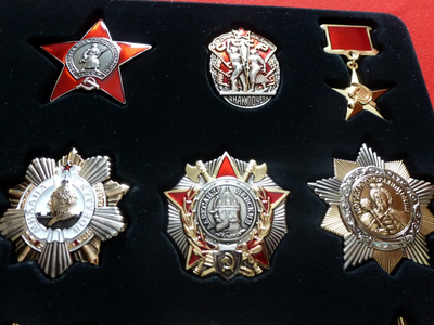 Коллекция "Ордена СССР", в планшете! Качественные муляжи!