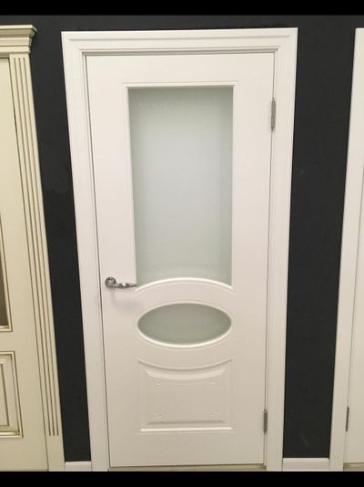 PORTE RICHI (Беларусь). АУРА, ГАБРИЭЛЛА (ЛЧ61-С2), ЭМАЛЬ БЕЛАЯ. СТЕКЛО СВЕТЛОЕ С ПЕСКОСТРУЙНОЙ ОБРАБОТКОЙ