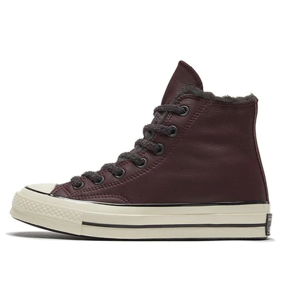 Кеды Converse Chuck 70 Cozy Club зимние с мехом бордовые