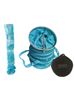 Садок береговой круглый, прорезиненный, 6+1 кольца, диаметр 30см, длина 250см/ тиффани + чехол