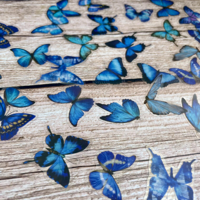 Наклейки. Бабочки. Синие (40 шт.)