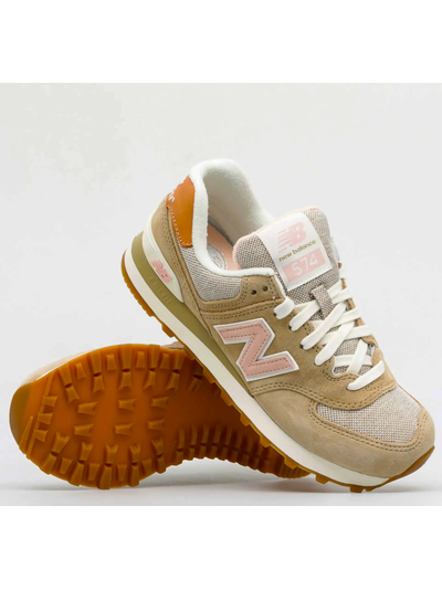New Balance 574 Beige and Pink женские