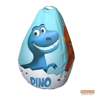 Мешок-рюкзак-подушка, спинка для тюбингов ST4, Small Rider Dino Baby (голубой)