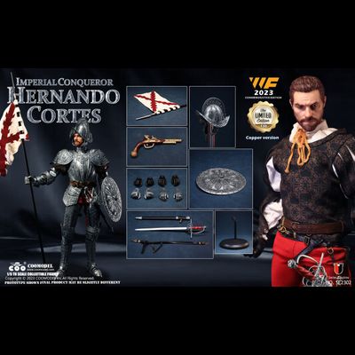 Эрнан Кортес (медно-никелевая версия, фестиваль Wonder Festival 2023) - КОЛЛЕКЦИОННАЯ ФИГУРКА 1/6 IMPERIAL CONQUISTADOR HERNAN CORTES WF CUPRONICKEL COMMEMORATIVE EDITION (SE2302) - COOMODEL