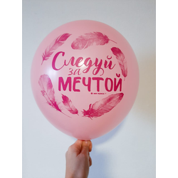 Воздушный шар "Следуй за мечтой. Розовый"
