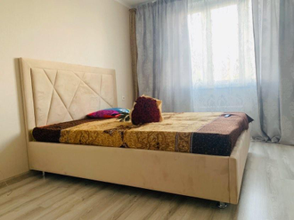 Кровать "Геометрия" кирпичного цвета