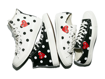Кеды Converse Comme Des Garcons Play с сердечками фото