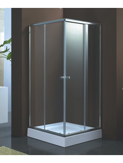 Душевой уголок Водный Мир ВМ-8127, Низкий поддон, стекло матовое, 80x80x194 см.
