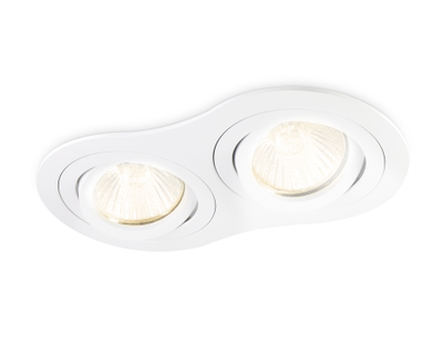 Встраиваемый светильник Ambrella 2xMR16 2xGU5.3 max11W повор. бел. 175x95x28(156x81) TECHNO SPOT TN102505/2 WH