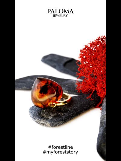 Подвеска Янтарное Сердце My B-trench Collection