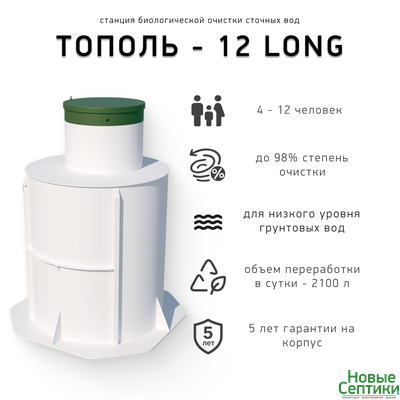 Септик без откачки Тополь 12