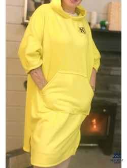 Пончо KF флисовое с капюшоном и шапкой, разные цвета